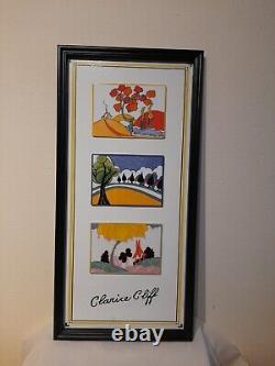 Very Rare Limited Edition Clarice Cliff Framed Picture Tiles