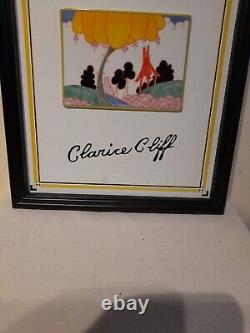 Very Rare Limited Edition Clarice Cliff Framed Picture Tiles