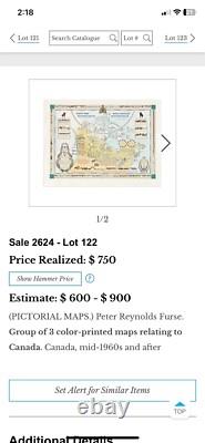 Very Rare Limited Edition PETER REYNOLDS FURSE PICTORIAL Map