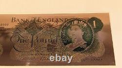 Very Rare Limited edition Queen Elizabeth ll Pure Copper One Pound Banknote