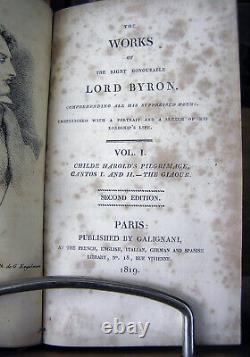 Very Rare Lord Byron's Works. 1819. 6 Volumes. Early Edition