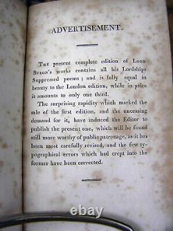 Very Rare Lord Byron's Works. 1819. 6 Volumes. Early Edition