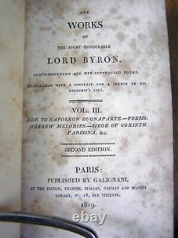 Very Rare Lord Byron's Works. 1819. 6 Volumes. Early Edition