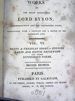 Very Rare Lord Byron's Works. 1819. 6 Volumes. Early Edition