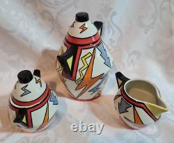 Very Rare Lorna Bailey Tempest Tea set LIMITED EDITION 108/350 signed in black
