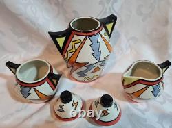 Very Rare Lorna Bailey Tempest Tea set LIMITED EDITION 108/350 signed in black