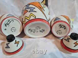 Very Rare Lorna Bailey Tempest Tea set LIMITED EDITION 108/350 signed in black