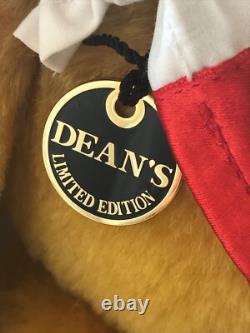 Very Rare Ltd Edition Dean's Bear Golden Balls, England David Beckham Tribute