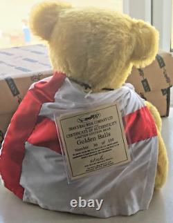 Very Rare Ltd Edition Dean's Bear Golden Balls, England David Beckham Tribute