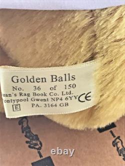 Very Rare Ltd Edition Dean's Bear Golden Balls, England David Beckham Tribute