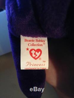 Very Rare MWMT 1st Edition Ty Princess Diana Beanie Baby No Number No space