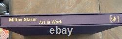 Very Rare Milton Glaser Art Is Work Hardcover Book Signed Limited 1st Edition