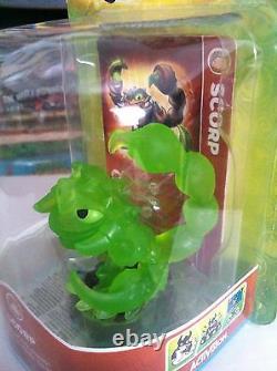 Very Rare Skylanders Translucent Clear Green Scorp Variant VHTF