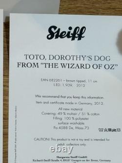 Very Rare Steiff Wizard Of Oz Toto Limited Edition 896