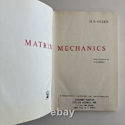 Very Rare! Vintage 1965 Matrix Mechanics by Herbert S Green HC 1st Edition