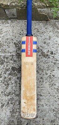Very Rare Vintage Single Scoop Blue Edition Gray Nicolls GN 80s Cricket Bat SH