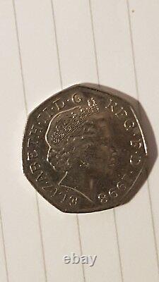 Very Rare and special 50p coin NHS 50th anniversary 1998 edition Rare colectable