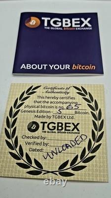 Very Rare collectors UNLOADED physical 5 Bitcoin ltd edition #65 TGBEX