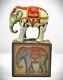 Very Rare Version 1930's B&s Blomer&schüler Tin Wind-up'jumbo' Circus Elephant