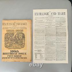 Very rare 1968 EXCHANGE & MART Magazine 100th Birthday Ed. With1st Edition Pullout