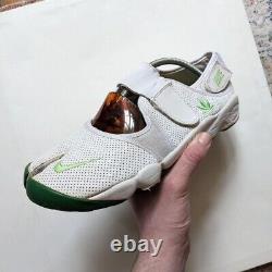 Very rare 2009 Nike Air Rift cannabis edition trainers in green and white
