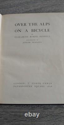 Very rare Cycling Alpine passes book 19th Century 1st Edition Road Cycling Alps