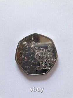 Very rare Paddington at the Tower of London 50p coin. Limited edition