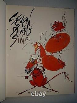 Very rare signed FIRST EDITION Scarfes Seven Deadly Sins GERALD SCARFE (b. 1936)