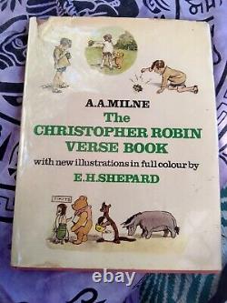 Very rare the christopher robin verse book signed by EH sheapard 1st edition Uk