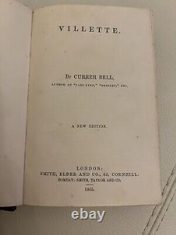 Villette by Currer Bell (Charlotte Bronte). Second edition, 1855. Very rare