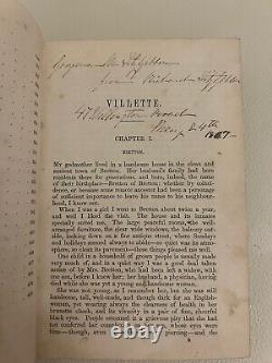 Villette by Currer Bell (Charlotte Bronte). Second edition, 1855. Very rare