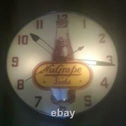 Vintage 1950s SWIHART / Pam Very Rare 1st Version NU GRAPE Lighted Bubble Clock