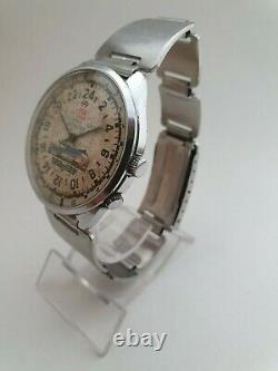 Vintage Soviet Raketa very rare special edition 2623 true 24h watch