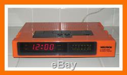 WELTRON COMPUTER CLOCK RADIO Vintage 1960/1970s ORANGE COLOR VERSION VERY RARE