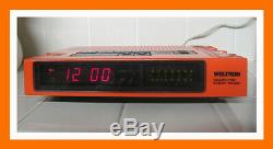 WELTRON COMPUTER CLOCK RADIO Vintage 1960/1970s ORANGE COLOR VERSION VERY RARE