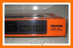 WELTRON COMPUTER CLOCK RADIO Vintage 1960/1970s ORANGE COLOR VERSION VERY RARE