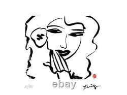 Walasse Ting, Kiss, Very RARE, Limited Edition, LIthograph, Numbered