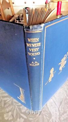 When We Were Very Young 1924 1st Edition 2nd print dust jacket & rare flyer