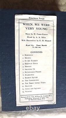 When We Were Very Young 1924 1st Edition 2nd print dust jacket & rare flyer