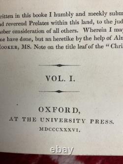 Works Of Richard Hooker, John Keble VERY RARE 1836 EDITION