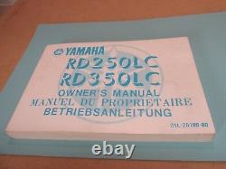 YAMAHA RD250LC RD350LC2 31K GENUINE OWNERS MANUAL VERY RARE 1st EDITION NOT COPY