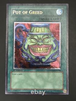 Yugioh Pot Of Greed Ultimate Rare 1st Edition Very Good Condition Dpkb-en029