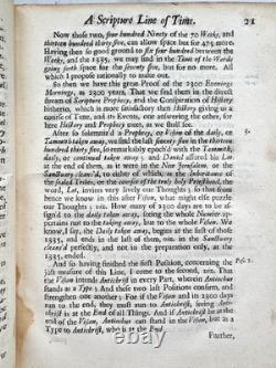 1684 Une Ligne de Temps Scripturaire Thomas Beverley Puritain Première Édition - Très Rare