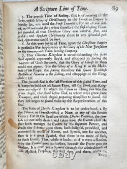 1684 Une Ligne de Temps Scripturaire Thomas Beverley Puritain Première Édition - Très Rare