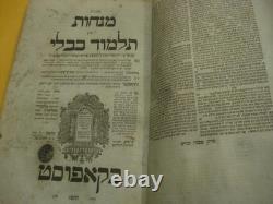 1825 KAPUST TALMUD BAVLI Édition très rare ! ZEVACHIM ET MENACHOT