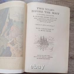 1911 Deux ans avant le mât Livre HC R. H. Dana Jr. Édition antique TRÈS RARE