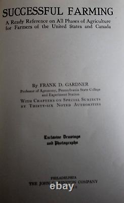 1916 Successful Farming Frank Gardner 1ère Édition Avec Veste De Poussière Very Rare Nice