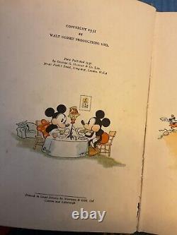 1931 Première édition LES AVENTURES DE MICKEY MOUSE par Walt Disney, TRÈS RARE HB