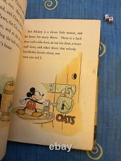 1931 Première édition LES AVENTURES DE MICKEY MOUSE par Walt Disney, TRÈS RARE HB