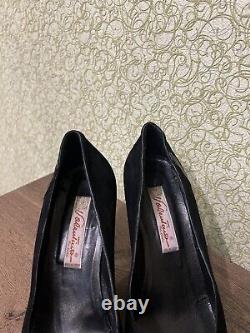 1980 Très Rare Valentino Pour Italie Femme Talons Suède Édition Lux Vero Cudio 38